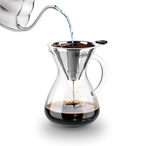 Dzbanek przelewowy do kawy i herbaty z zaparzaczem Tadar Freddo 800 ml