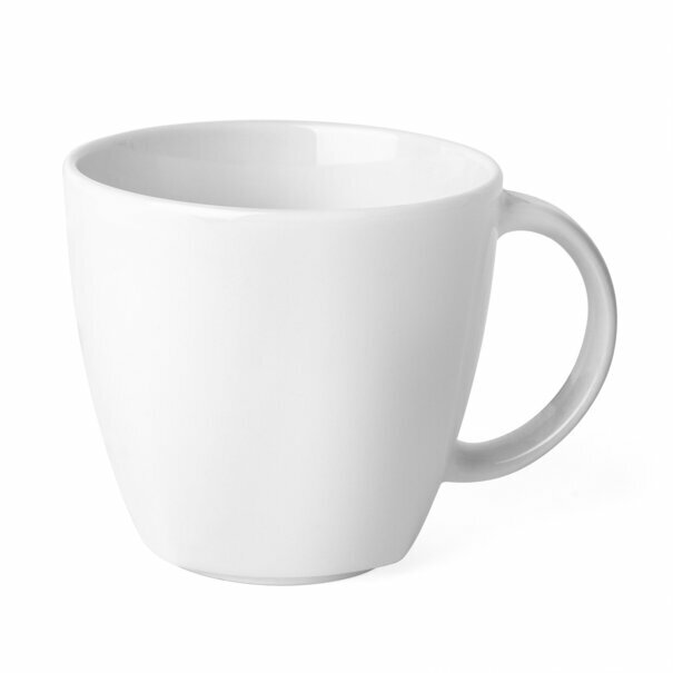 Kubek do kawy i herbaty porcelanowy Lubiana Victoria 350 ml biały