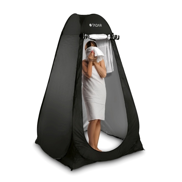 Namiot pop up prysznic turystyczny Tadar 190 x 120 x 120 cm czarny