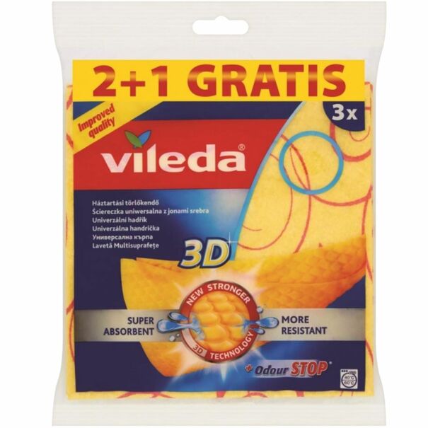Ścierki kuchenne uniwersalne z jonami srebra Vileda 34 x 34 cm 3 sztuki