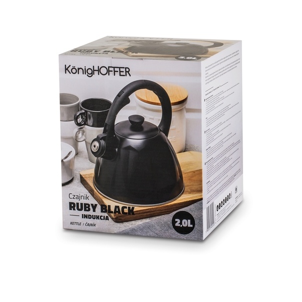 Czajnik na indukcję Konighoffer Ruby Black 2 l czarny