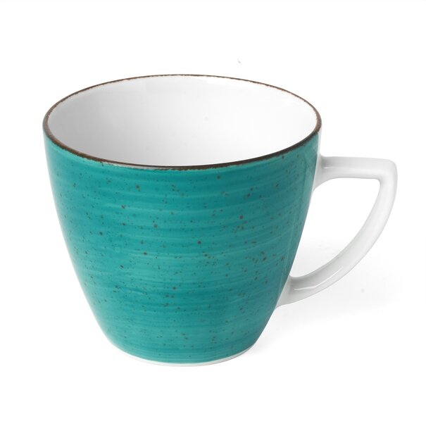 Filiżanka do kawy porcelanowa ze spodkiem Lubiana Boss 350 ml morski