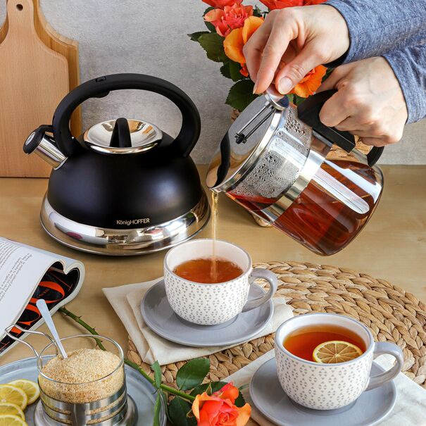 Filiżanka ze spodkiem ceramiczna Tadar Tr&oacute;jkąt 320 ml
