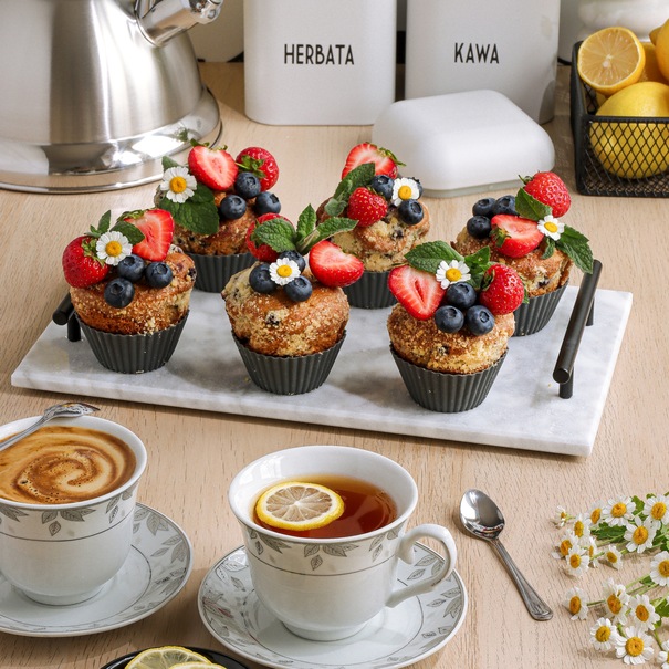 Foremki papilotki do pieczenia muffinek i babeczek Tadar Silico 6 sztuk