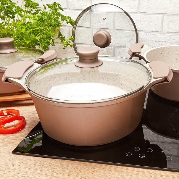 Garnek aluminiowy z pokrywką Starke Pro Pallace 28 cm