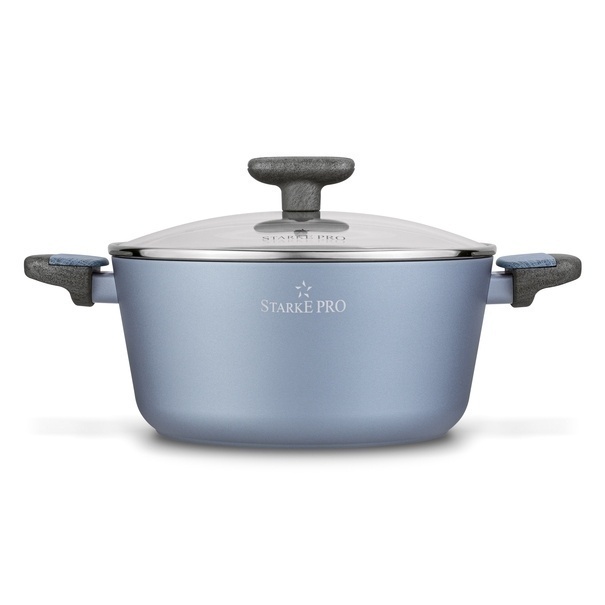 Garnek na indukcję non stick z pokrywką Starke Pro Double 4,4 l
