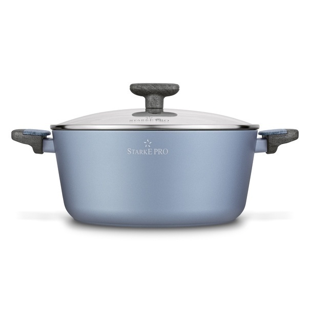 Garnek na indukcję non stick z pokrywką Starke Pro Double 6,6 l
