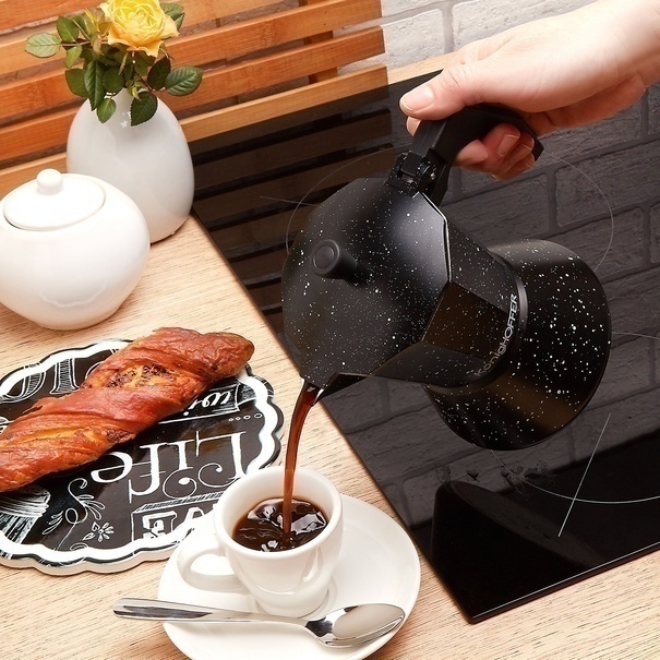 Kawiarka włoska KonigHOFFER Black Granite Marble 300 ml