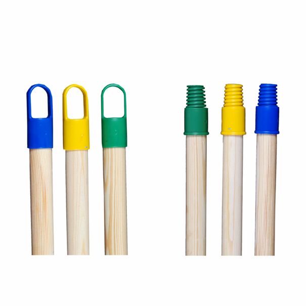 Kij drewniany do mopa z plastikowym gwintem Gomer 110 cm mix kolor&oacute;w