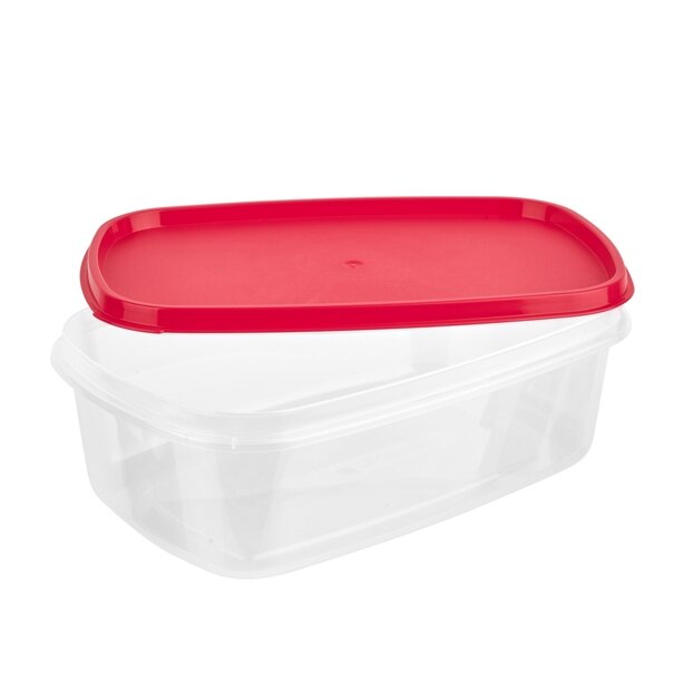 Komplet 4 pojemnik&oacute;w prostokątnych Plastic Forte mix kolor&oacute;w