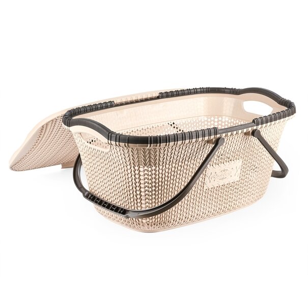 Kosz piknikowy Violet House Rattan 40 x 57 x 26 cm cappuccino