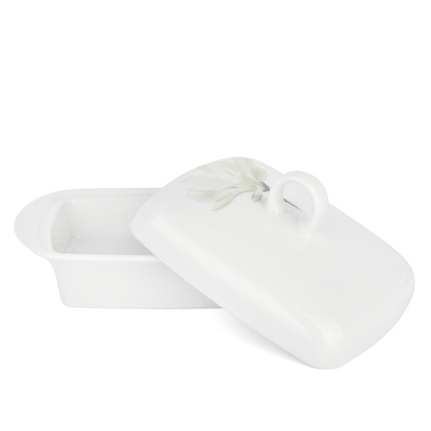 Maselniczka porcelanowa z pokrywką Lubiana Magnolia 16,8 x 12,3 x 8,8 cm