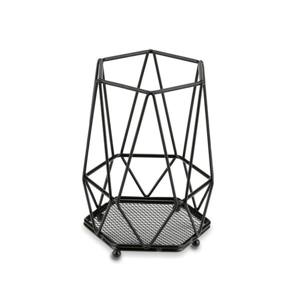Ociekacz na sztućce Tadar Deco 12 x 11 x 16,5 cm czarny