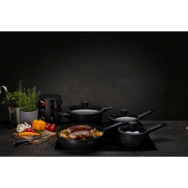 Patelnia WOK z pokrywką non-stick na indukcję Starke Pro Sirius 28 cm