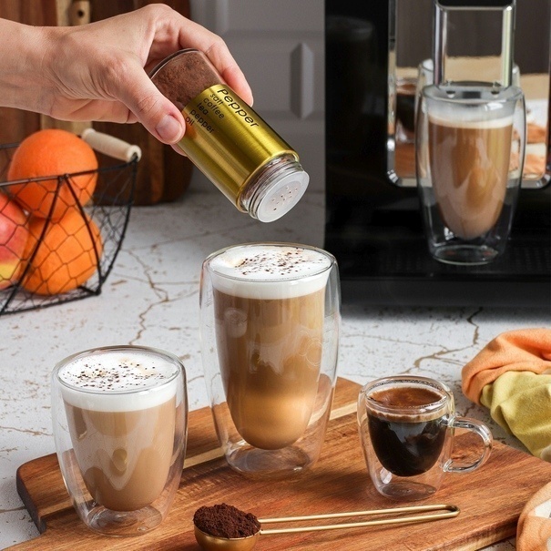 Pojemnik na przyprawy szklany Tadar Asha 150 ml złoty