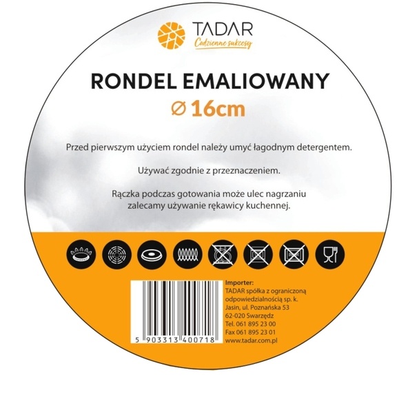 Rondel emaliowany Tadar Lawenda 1150 ml