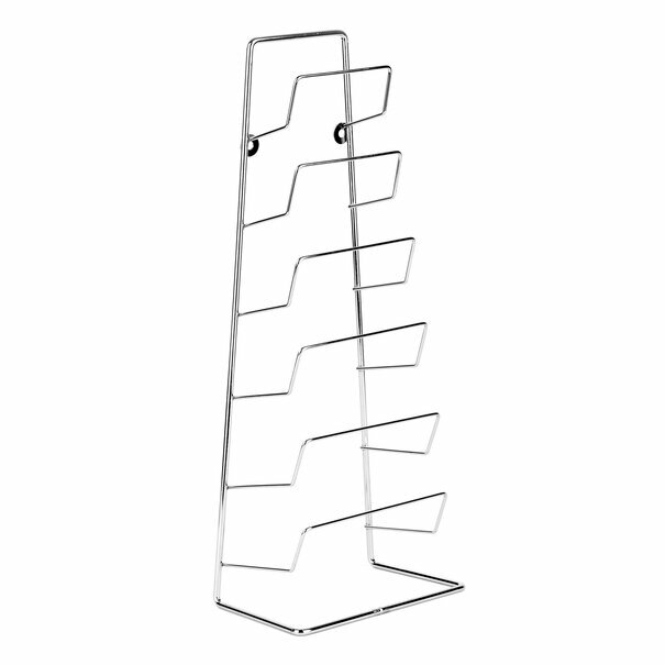 Stojak wieszak na sześć pokrywek Tadar 45 x 18,5 x 11,5 cm srebrny