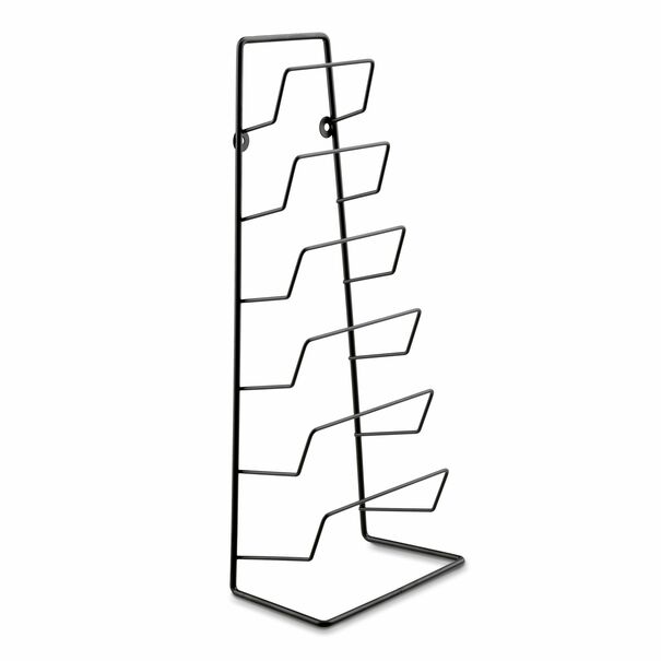Stojak wieszak na sześć pokrywek Tadar 45 x 18,5 x 11,5 cm czarny