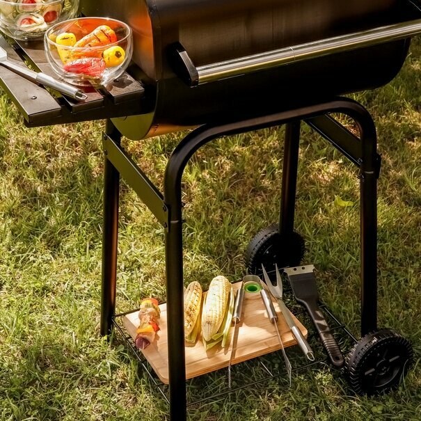 Szczotka do grilla ze skrobakiem Tadar BBQ 2w1 czarna