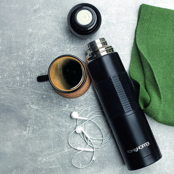 Termos nierdzewny do kawy i herbaty Konighoffer Alpha 0,5 l czarny