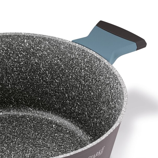 Garnek na indukcję marmurowy z pokrywką Starke Pro Luxury Grey 1,7 l