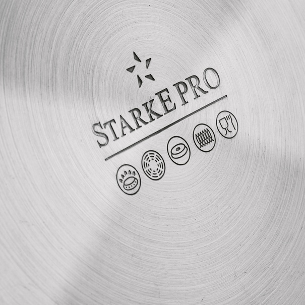 Garnek wysoki ze stali nierdzewnej z pokrywką Starke Pro Barcelo 20 l