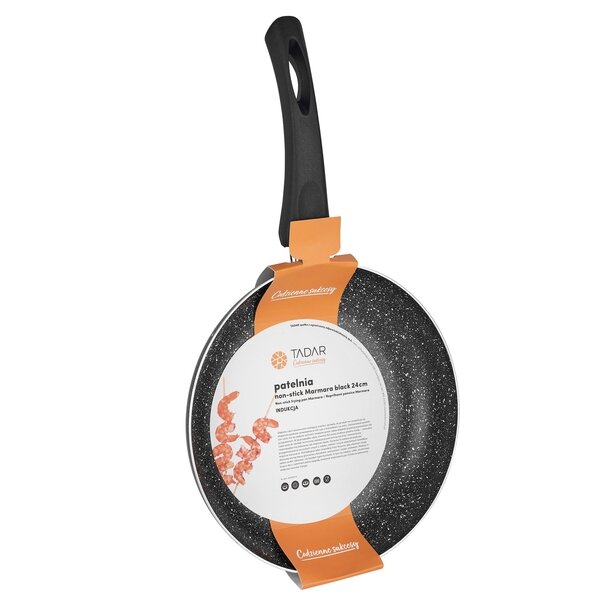 Patelnia marmurkowa non-stick Tadar Marmara Black 24 cm indukcja