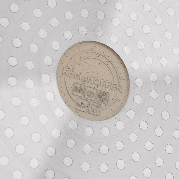 Patelnia marmurowa na indukcję kr&oacute;tkie uchwyty Konighoffer Corte 28 x 7,5 cm