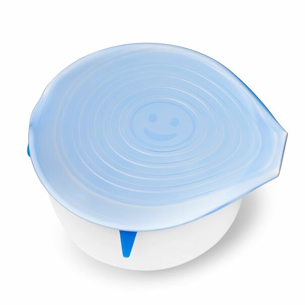 Pokrywki silikonowe Tadar Silico 20 cm 15,5 cm 13,5 cm 11 cm 9 cm 6,5 cm niebieskie