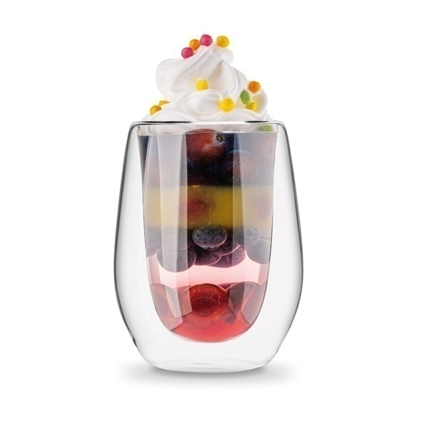 Szklanki termiczne do kawy Tadar Sublime 300 ml 6 szt. i 6 złotych łyżeczek koktajlowych