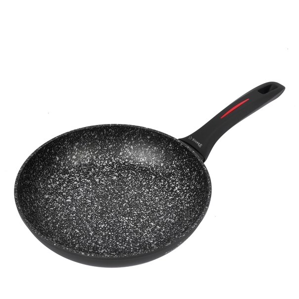 Zestaw 3 patelni granitowych Starke Pro Piccante 19,5 cm 23,5 cm i głęboka 27,5 cm