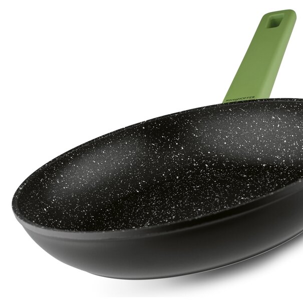 Zestaw 3 patelni na indukcję marmurowych Konighoffer Pedra Verde 20 cm 24 cm 28 cm i 5 miarek