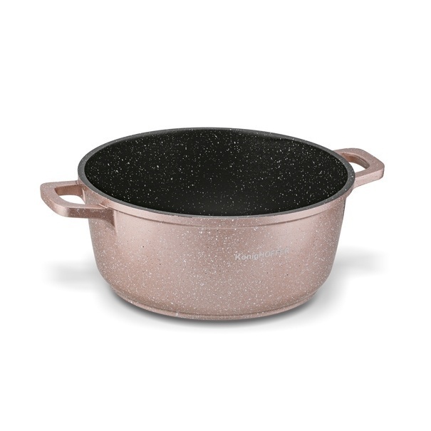 Zestaw garnk&oacute;w Konighoffer Pollo Rose Gold 8 element&oacute;w 2 nakładki i 2 podkładki