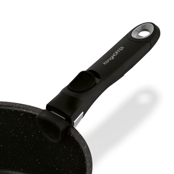 Zestaw garnk&oacute;w z odpinaną rączką Konighoffer Spinel Black 4 elementy indukcja