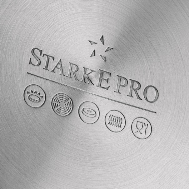 Garnek gastronomiczny z pokrywką Starke Pro Premio Alto II 9,1 l