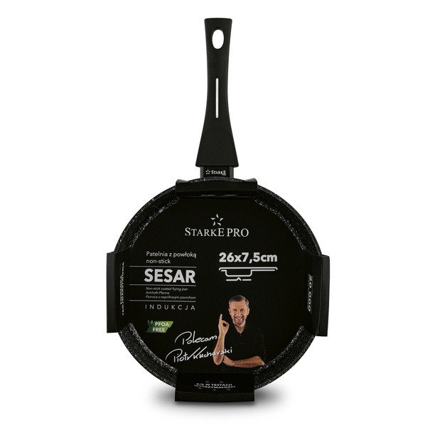 Patelnia indukcyjna głęboka non-stick Starke Pro Sesar 26 cm