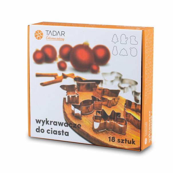 Wykrawacze foremki do ciastek Tadar Xmas 18 sztuk 6 r&oacute;żnych kształt&oacute;w