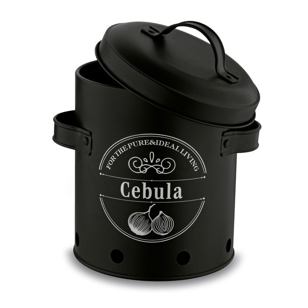 Zestaw 3 metalowych pojemnik&oacute;w kuchennych Tadar Ziemniaki Cebula Czosnek