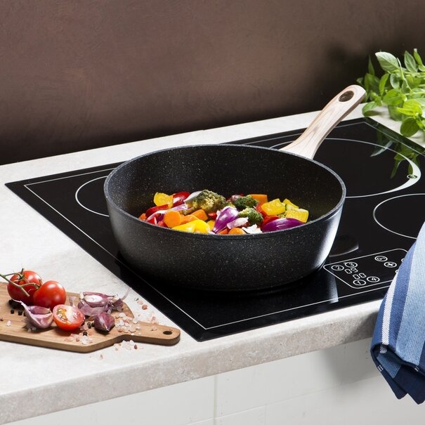 Zestaw 3 patelni granitowych głębokich Konighoffer Pescado 20 24 28 cm