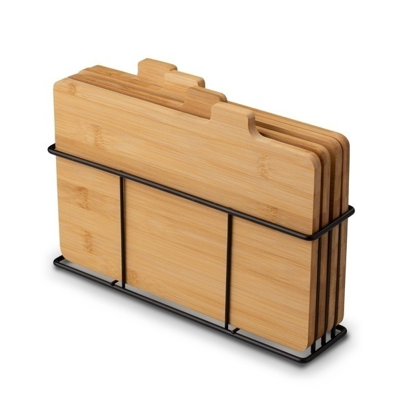 Zestaw 4 desek do krojenia ze stojakiem Konighoffer Cedar 29 x 21 x 7 cm