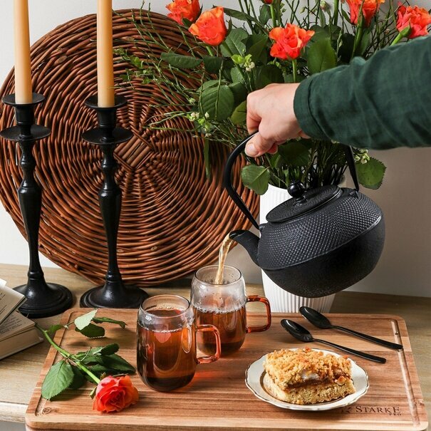 Imbryk do herbaty z zaparzaczem żeliwny Konighoffer Hanako 0,8 l czarny