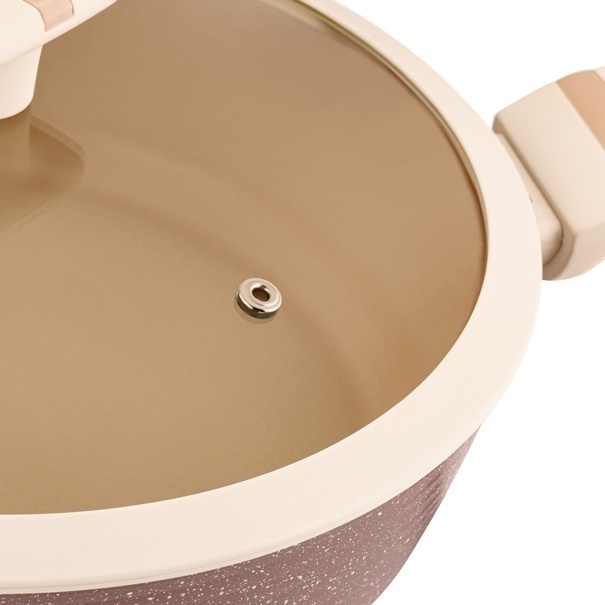Patelnia indukcyjna kr&oacute;tkie uchwyty z pokrywką Starke Pro Coretto 28 cm