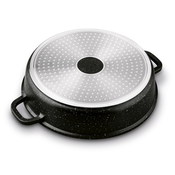 Patelnia na indukcję głęboka kr&oacute;tkie uchwyty Konighoffer Pollo Black 28 x 7 cm