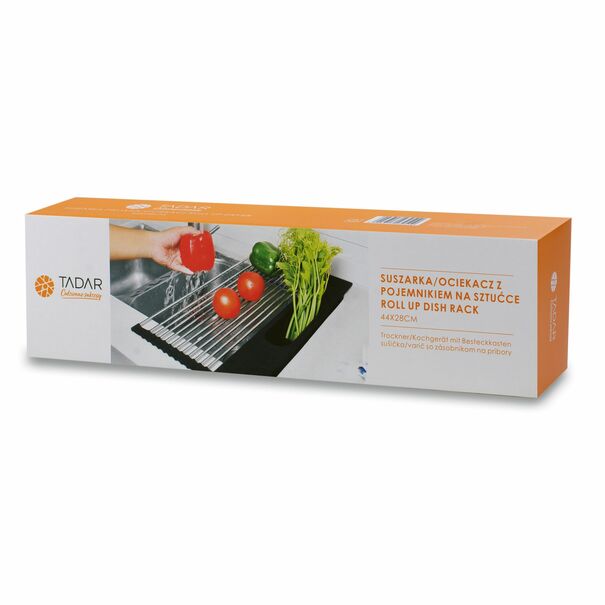 Suszarka do naczyń z ociekaczem na sztućce Tadar Roll Up 44 x 28 cm