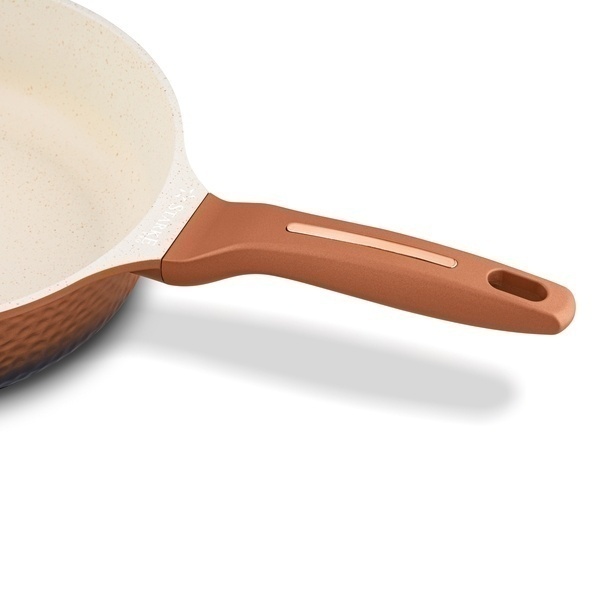 Zestaw garnk&oacute;w na indukcję Starke Pro Texture Copper 10 element&oacute;w i 3 noże Toshiro