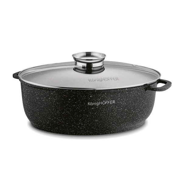 Brytfanna aluminiowa z aromatyzerem Konighoffer Pollo 8 l owalna