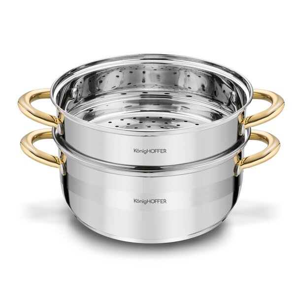 Garnek do gotowania na parze Konighoffer Faro Gold 2,9 l 3 elementy
