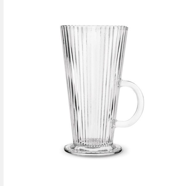 Komplet 6 szklanek do kawy Tadar Latte Anastazja 300 ml i 6 łyżeczek koktajlowych