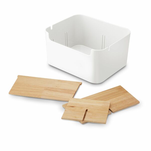 Organizer na biurko i na przyprawy Tadar Iver 18 x 14,3 x 9,5 cm biały