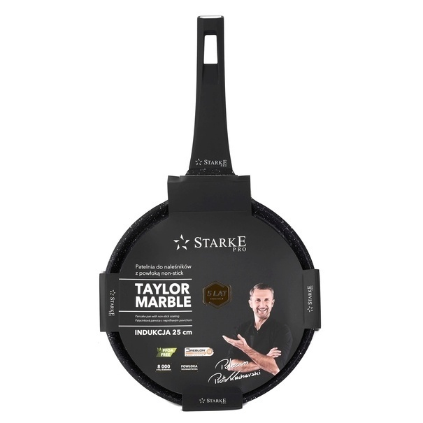 Patelnia do naleśnik&oacute;w na indukcję Starke Pro Taylor Marble 25 cm